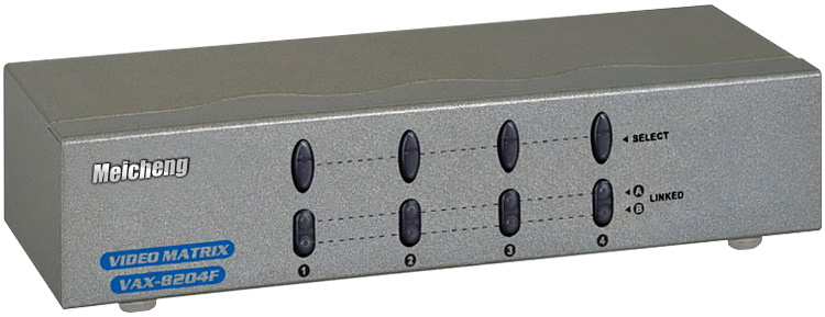 VAX-8204F (二進四出)VGA視頻╱音頻矩陣切換器