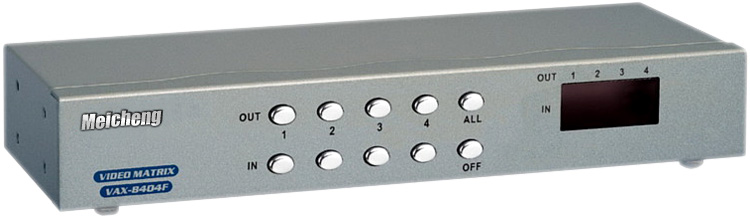 VAX-8404F(四進四出)VGA視頻╱音頻矩陣切換器