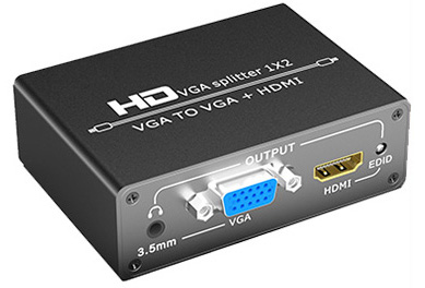 HDMI、VGA+3.5mm音訊雙輸出